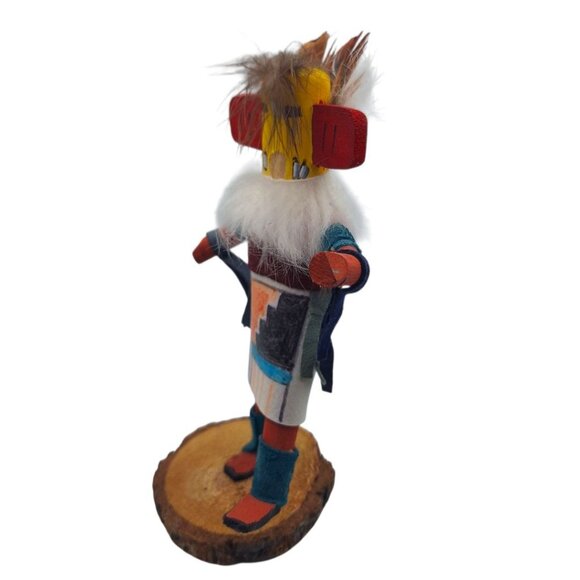 Kachina Handmade Doll Signed 7 Inch Hilil AM Native American Indian Art Wood - Picture 6 of 10